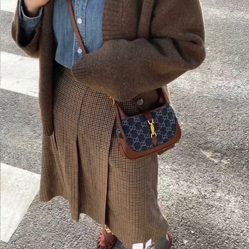 「JL精品代購」98新 Gucci 丹寧Jackie 1961 mini-1