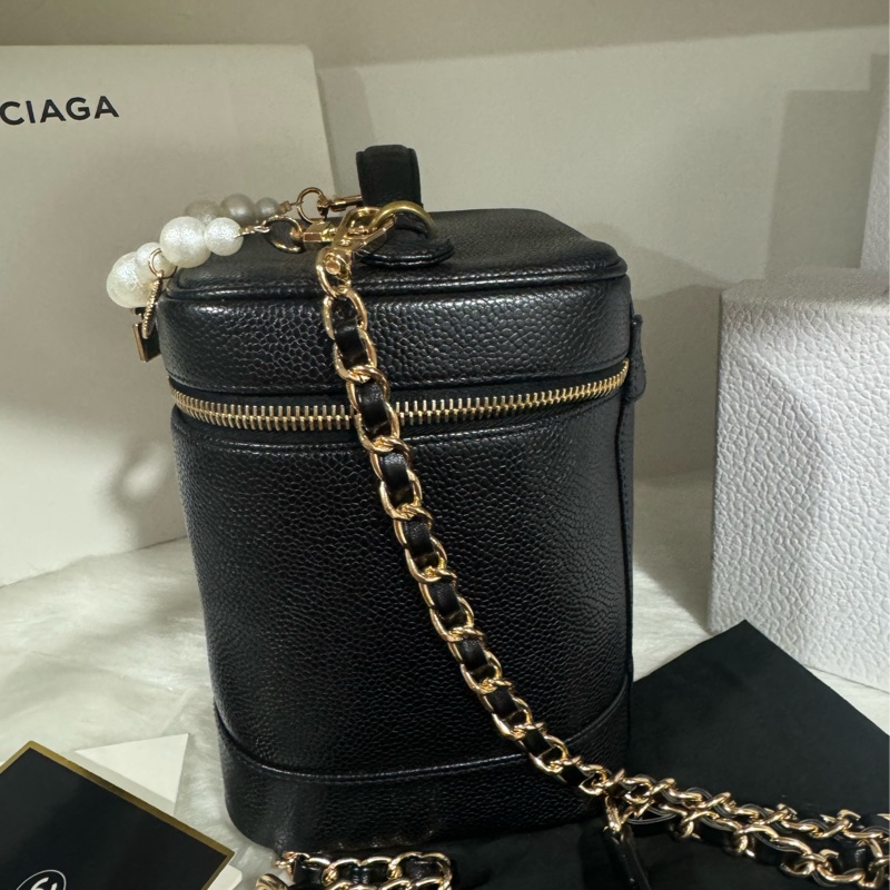 Chanel 荔枝黑金 化妝箱-2