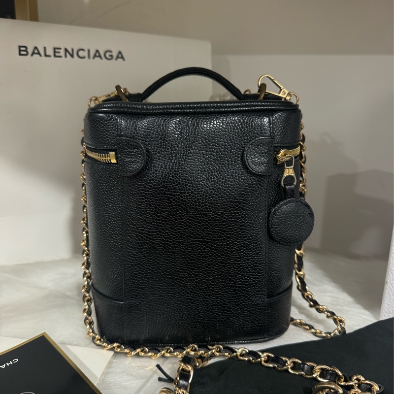 Chanel 荔枝黑金 化妝箱-3