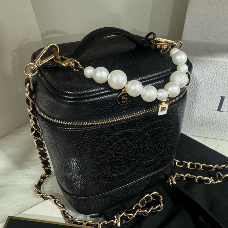 Chanel 荔枝黑金 化妝箱-4