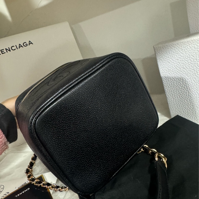 Chanel 荔枝黑金 化妝箱-7