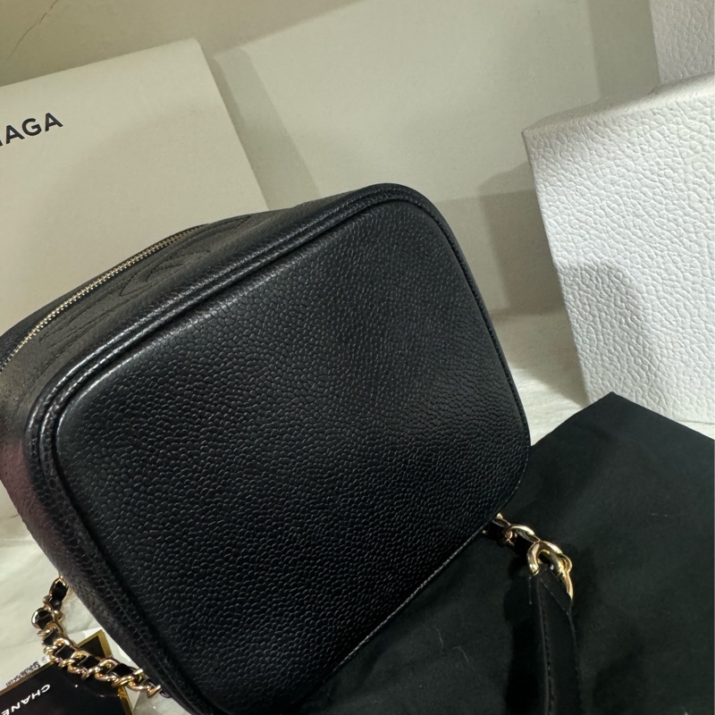 Chanel 荔枝黑金 化妝箱-8