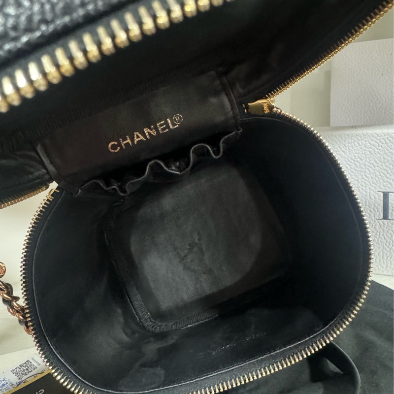 Chanel 荔枝黑金 化妝箱-10