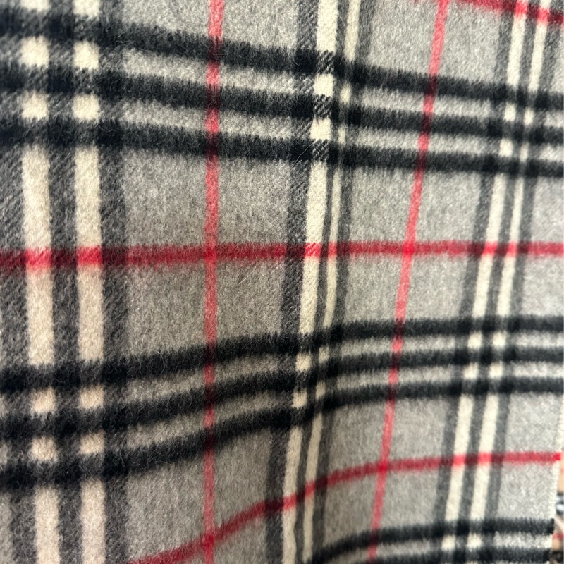 Burberry 格紋灰經典圍巾-5