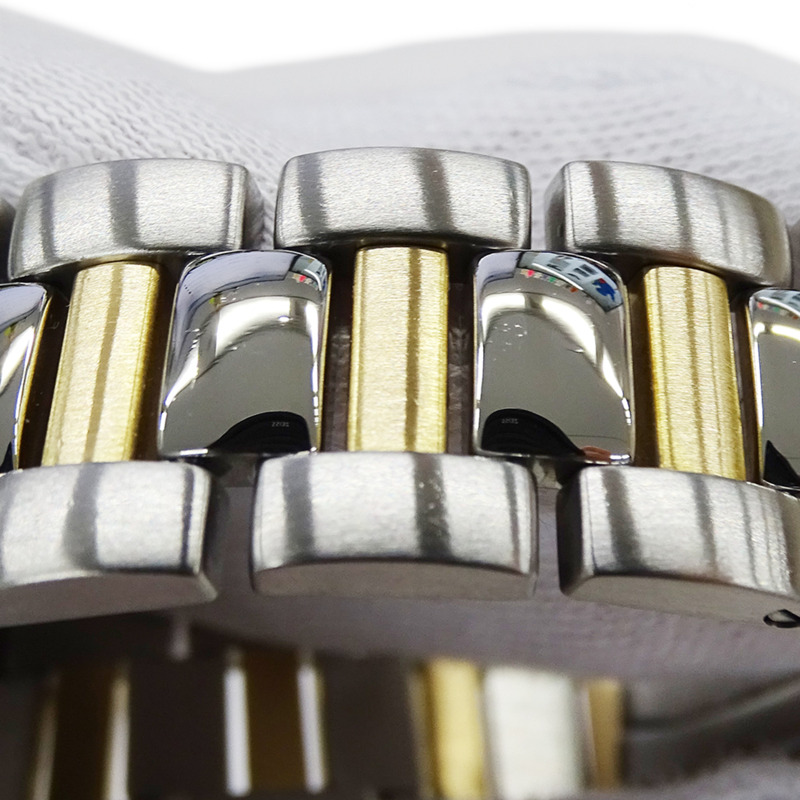 卡地亞 Pasha Date 男士自動腕錶，不鏽鋼錶殼搭配黃金和黃金，型號 W31035T6，圓形，透視錶殼，拋光處理-11