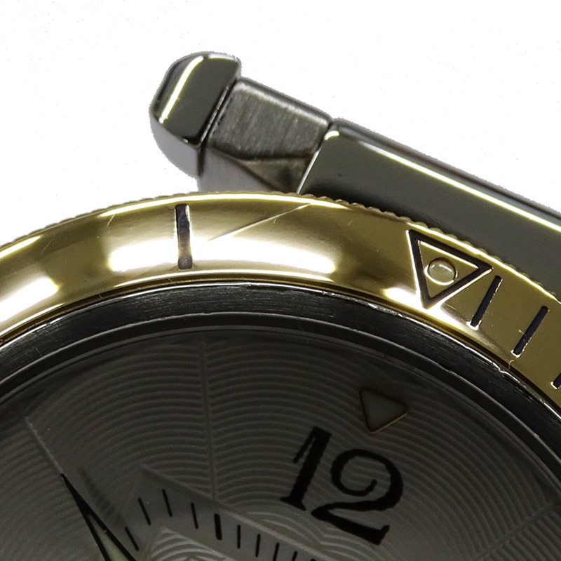 卡地亞 Pasha Date 男士自動腕錶，不鏽鋼錶殼搭配黃金和黃金，型號 W31035T6，圓形，透視錶殼，拋光處理-15