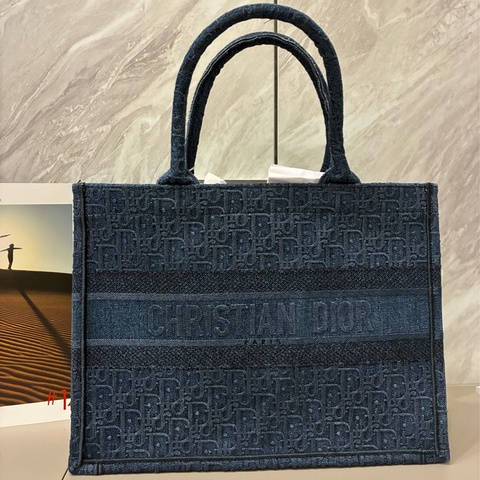 Dior 托特包 老花牛仔刺繡款