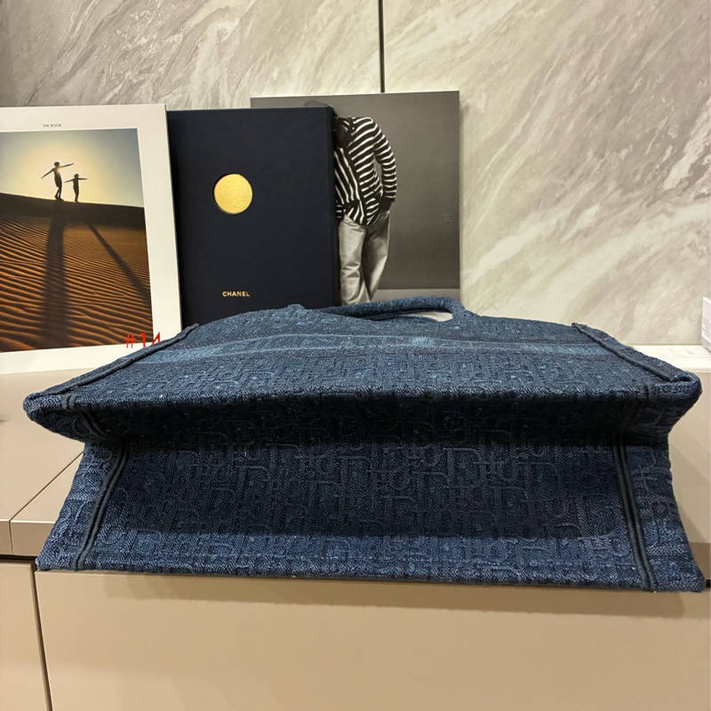 Dior 托特包 老花牛仔刺繡款-2