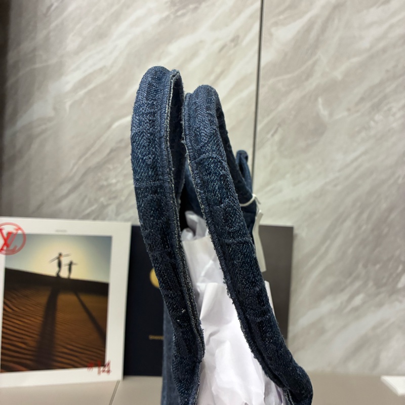 Dior 托特包 老花牛仔刺繡款-7