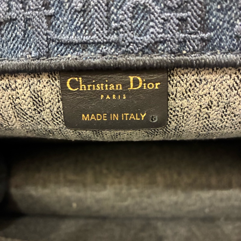 Dior 托特包 老花牛仔刺繡款-8
