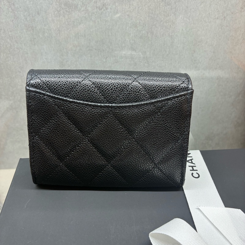 Chanel 香奈兒 經典 黑金 雙層卡包 信封包 全新品-1
