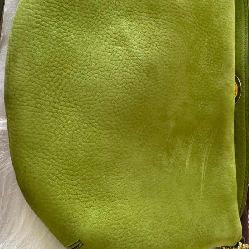 Coach 側背 肩背包/草綠色麂皮-7