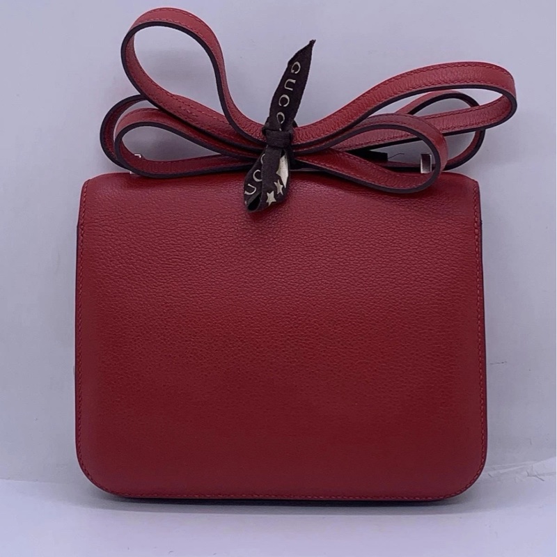 98新Hermes愛馬仕Constance康康紅色el皮銀扣c刻-6