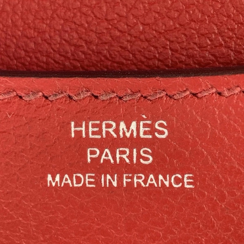98新Hermes愛馬仕Constance康康紅色el皮銀扣c刻-8