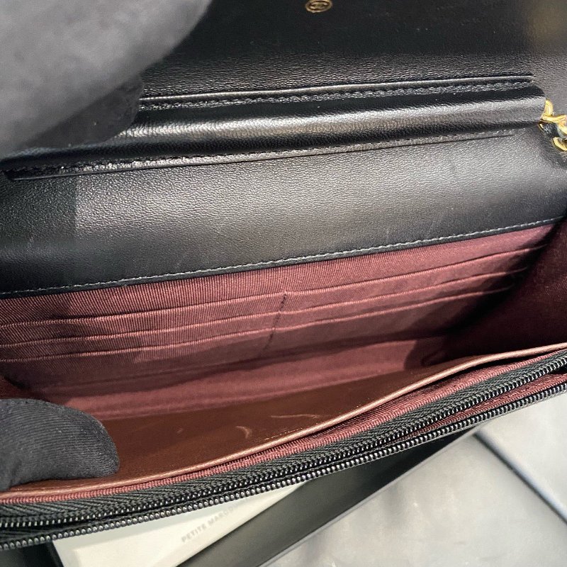 香奈兒Chanel黑金woc髮財鏈條包可單肩斜挎經典菱格紋-8