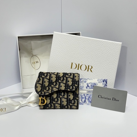 【極新全配🎁】 Dior Saddle 迪奧 經典老花 馬鞍短夾（專櫃24000）