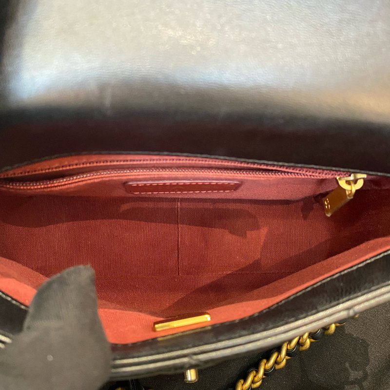 芯片款 香奈兒Chanel黑金方胖子鏈條單肩斜挎手提包-9