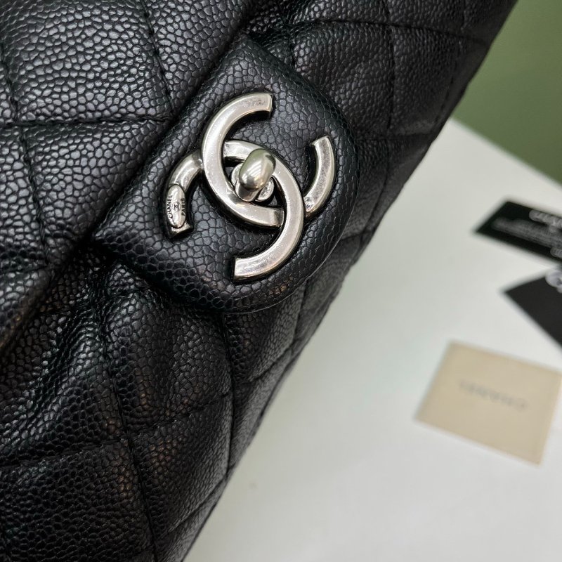 香奈兒Chanel黑銀魚子醬CF鏈條包-2