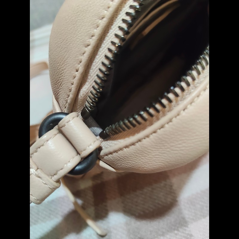 BOTTEGA VENETA 624035 經典編織羊皮斜揹相機包.粉膚-3