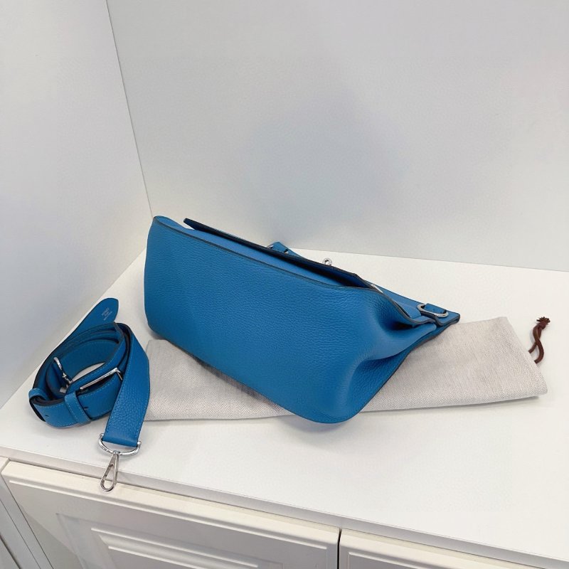 Hermes愛馬仕吉普賽Jypsiere34北方藍銀扣-8