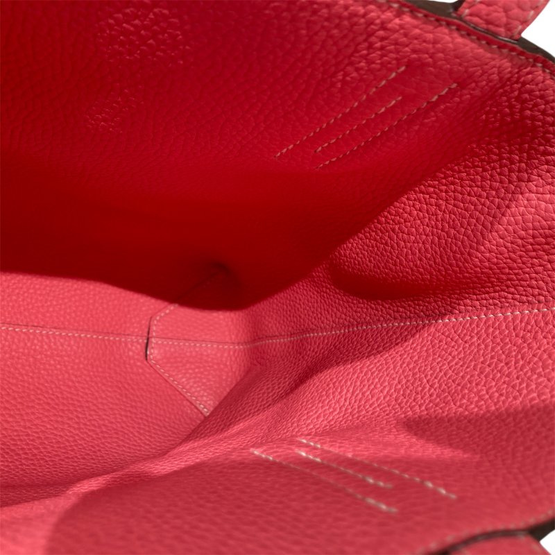 HERMES 愛馬仕 Y刻 DOUBLE SENS 28 牛皮 雙面手提包 淺棕色/粉紅-10