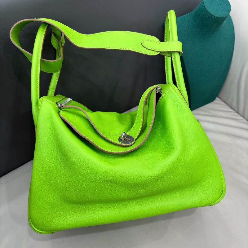 愛馬仕Hermes蘋果綠銀扣lindy34 swift皮-0