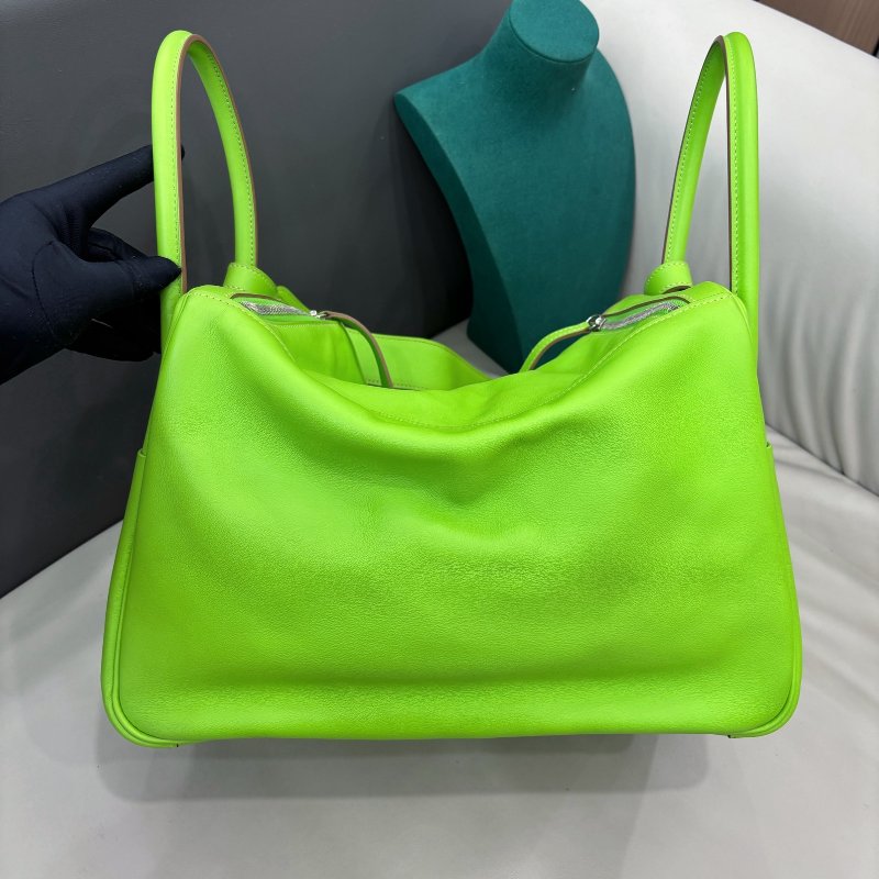 愛馬仕Hermes蘋果綠銀扣lindy34 swift皮-6