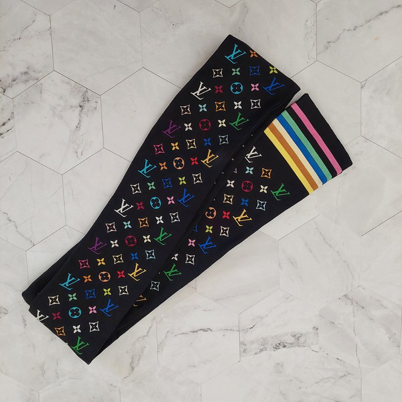 LV 黑彩 絲綢 村上隆聯名 絲巾 M71992 M71992~約9成新以上-33