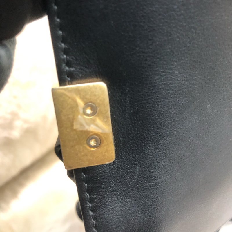 Chanel 黑金做舊銀扣 Boy 25cm XC212-8