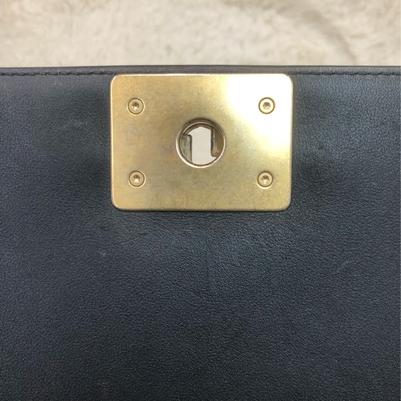 Chanel 黑金做舊銀扣 Boy 25cm XC212-23