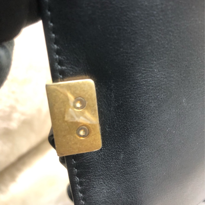 Chanel 黑金做舊銀扣 Boy 25cm XC212-25