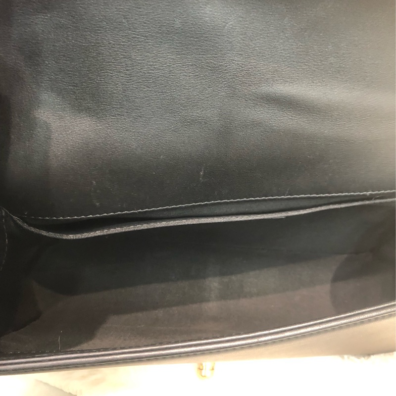 Chanel 黑金做舊銀扣 Boy 25cm XC212-29