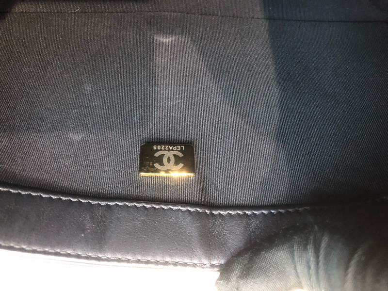 Chanel 黑金做舊銀扣 Boy 25cm XC212-31