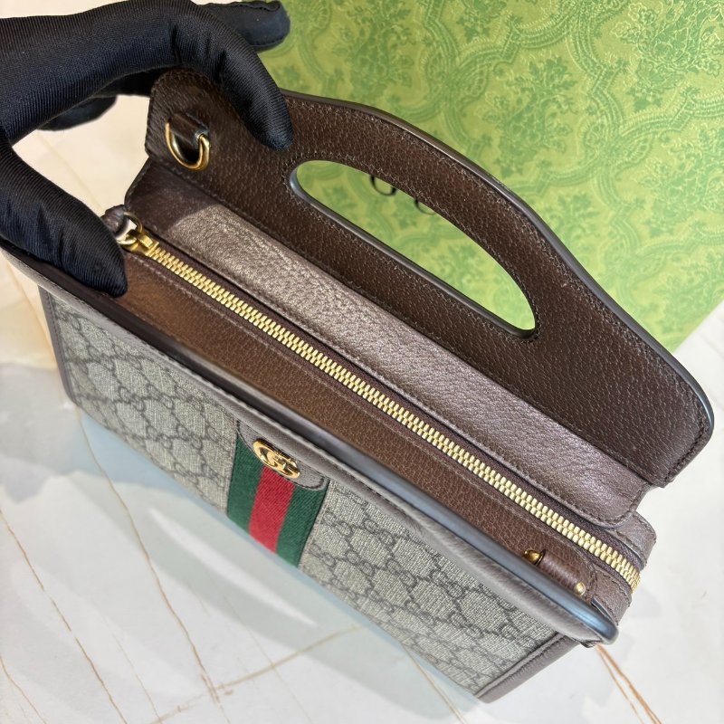 *SHIHNA名牌精品* Gucci Ophidia 紅綠織帶手提兩用托特包-7