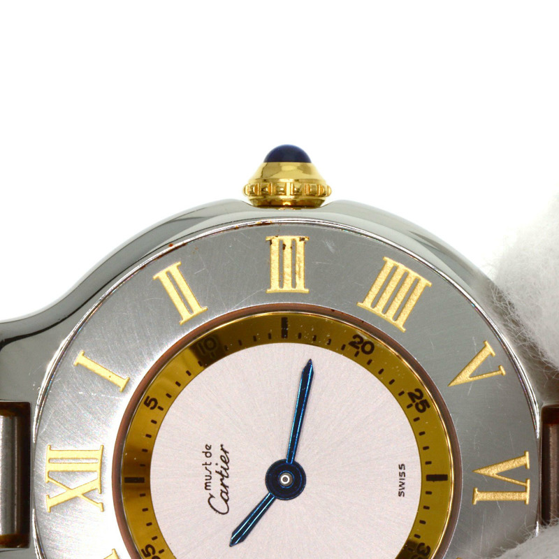 卡地亞 Must 21 女士腕錶,精鋼/皮革錶帶-17