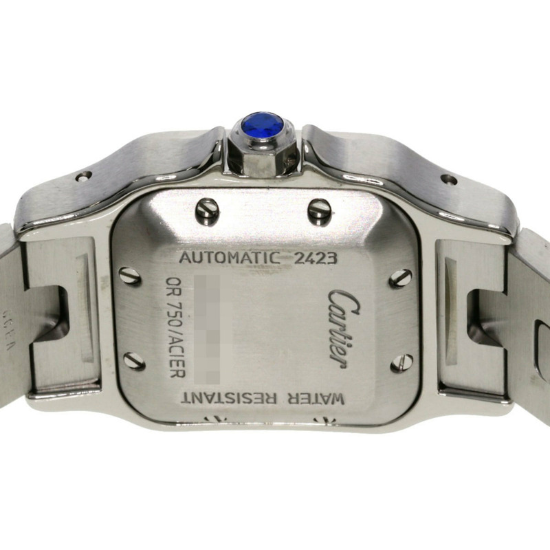 卡地亞 W20045C4 Santos Galbe SM 20週年紀念款腕錶,精鋼/SSx18K黃金,女士款-6