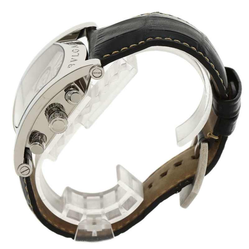 寶格麗 AA48SCH Assioma 日本限定不鏽鋼/皮革男錶-1