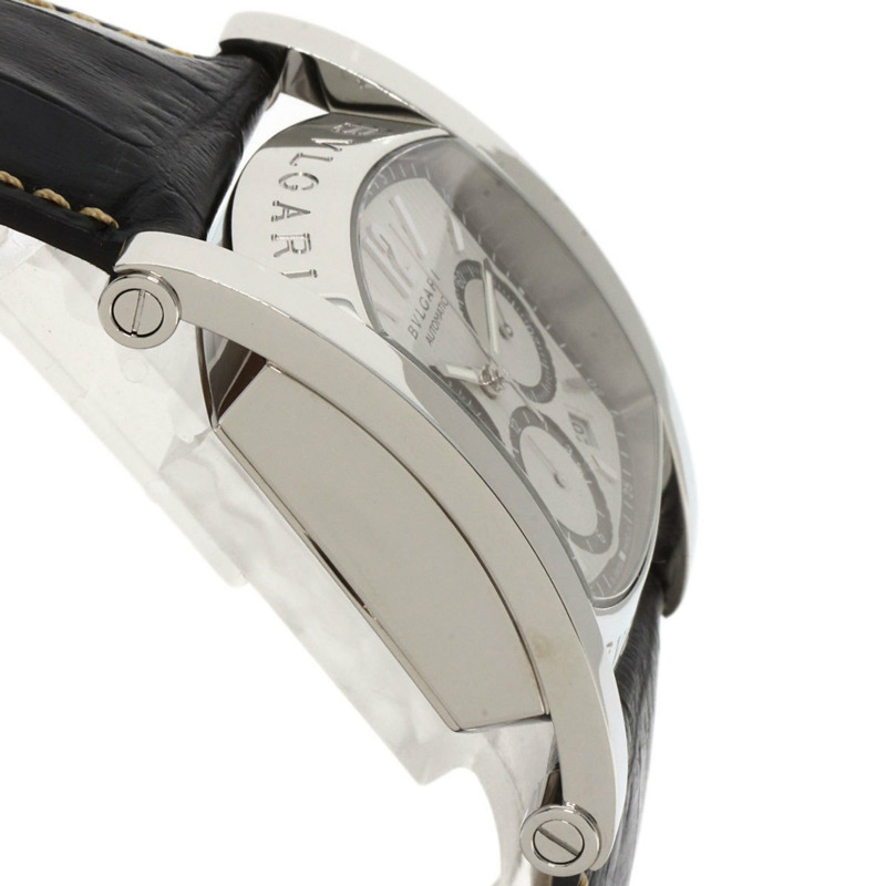 寶格麗 AA48SCH Assioma 日本限定不鏽鋼/皮革男錶-5