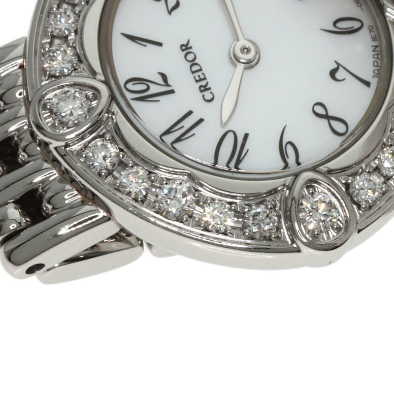 精工 GSTE849 1E70-0CY0 Credor 鑲鑽錶圈腕錶,不鏽鋼/SS/鑽石,女款-15