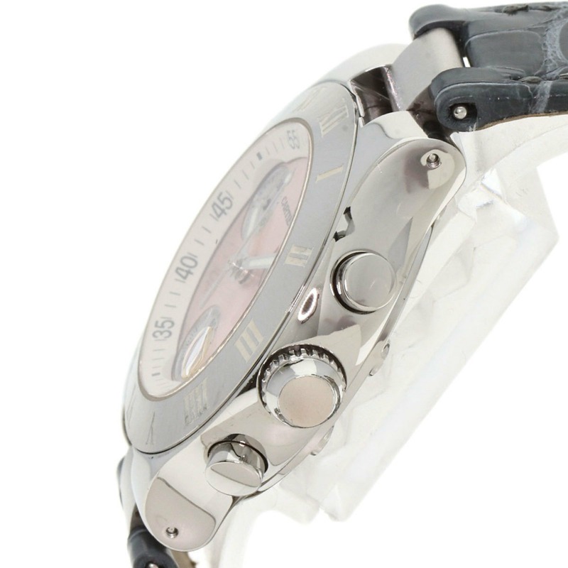 卡地亞 W1020012 Chronoscaph SM 女士腕錶,精鋼錶殼搭配皮革錶帶-4