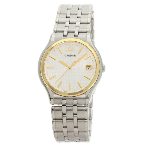 精工 GCAZ054 Credor 圓形錶盤腕錶，不鏽鋼/SS/18K黃金，男款