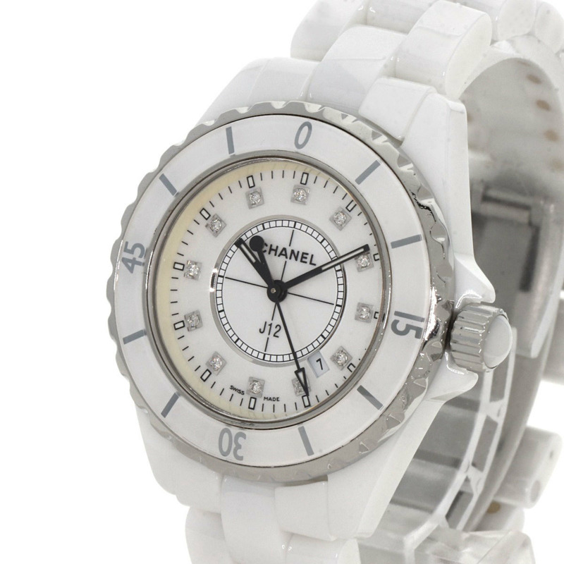 香奈兒 H1628 J12 33毫米 12P 鑲鑽陶瓷女錶-2