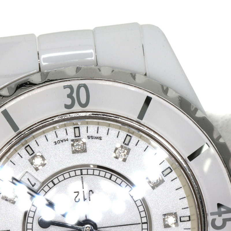 香奈兒 H1628 J12 33毫米 12P 鑲鑽陶瓷女錶-21