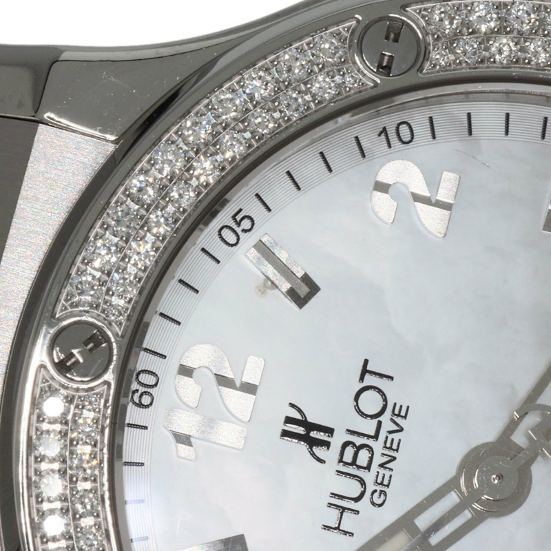 宇舶錶 Big Bang 361.SE.6010.RW.1104 全白珍珠母貝腕錶,精鋼、橡膠、皮革錶帶,鑲嵌鑽石,女款-23