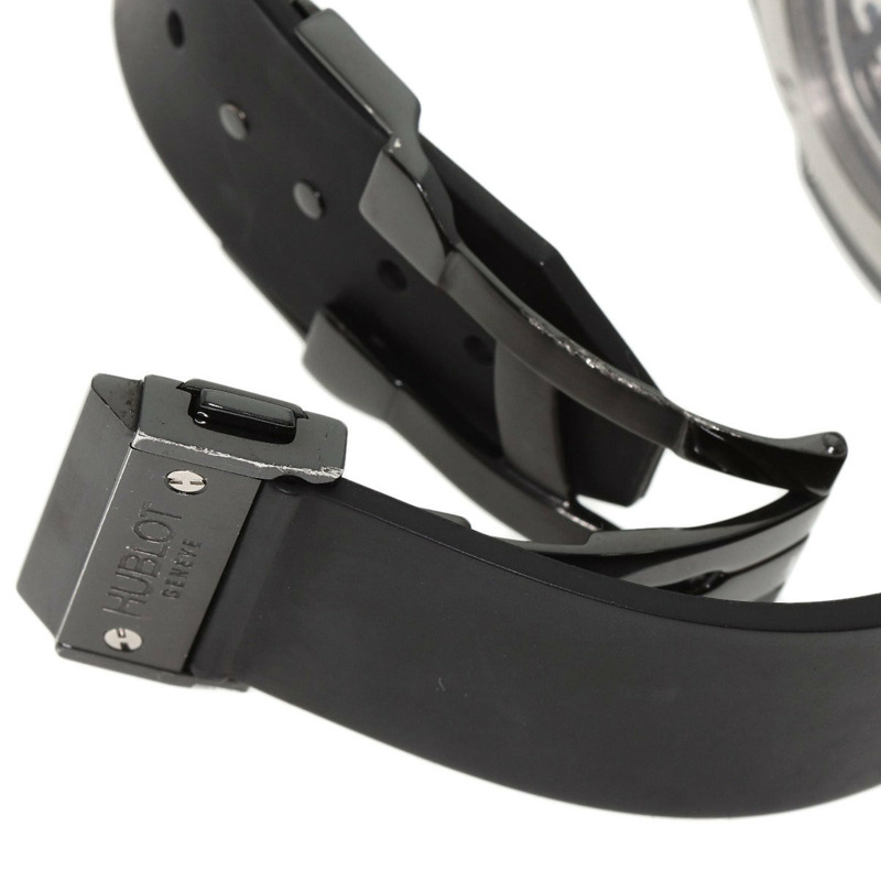 宇舶錶 310.CV.1110.RX.1110 Aeroban 全黑計時碼錶，鑲鑽錶圈，陶瓷/橡膠錶帶，男士腕錶-7