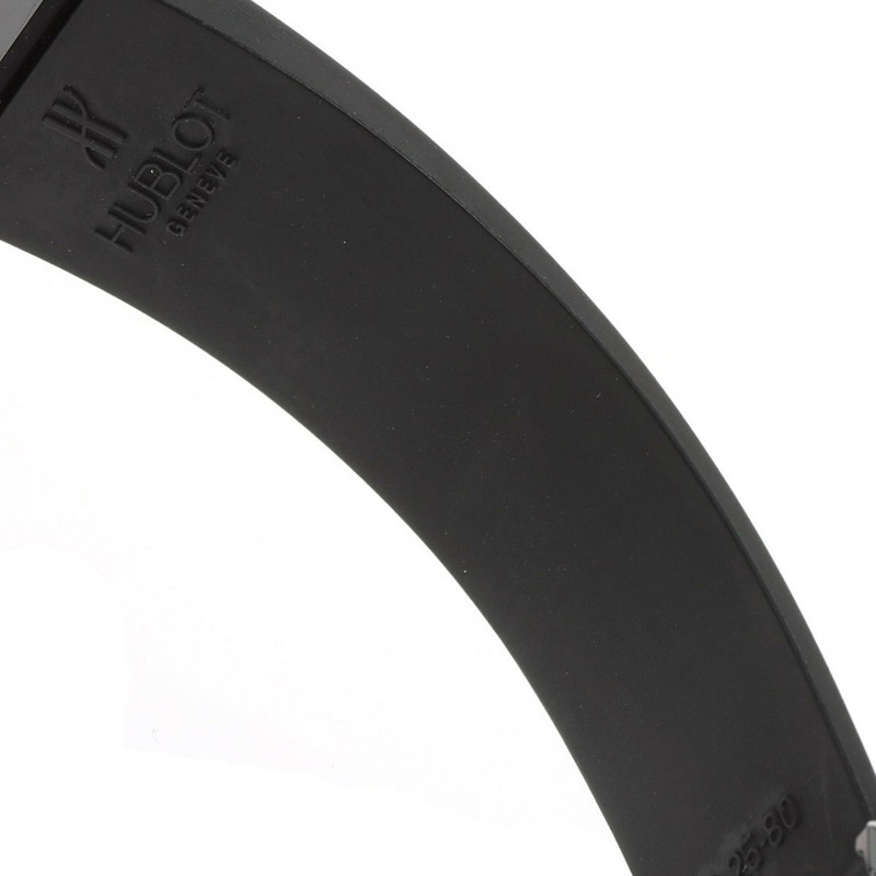 宇舶錶 310.CV.1110.RX.1110 Aeroban 全黑計時碼錶，鑲鑽錶圈，陶瓷/橡膠錶帶，男士腕錶-11