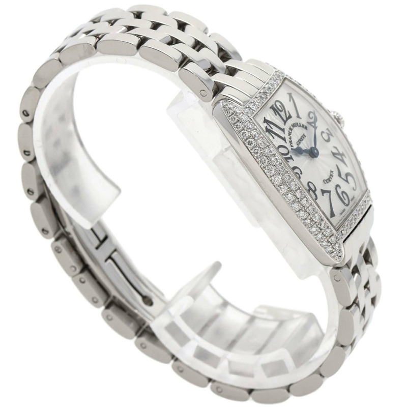 Franck Muller 1752QZ No.1065 Tonneau Curvex 鑽石錶圈腕錶,不鏽鋼/SS,女款-1