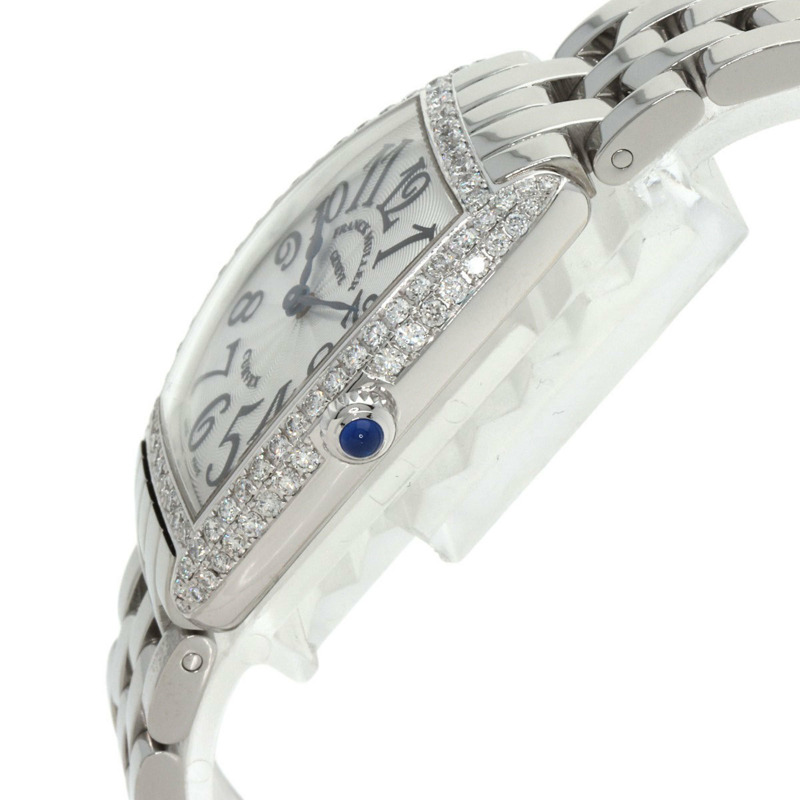Franck Muller 1752QZ No.1065 Tonneau Curvex 鑽石錶圈腕錶,不鏽鋼/SS,女款-4