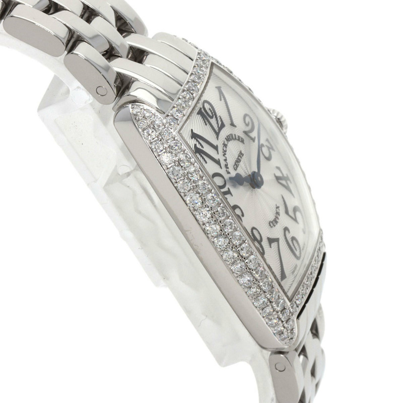 Franck Muller 1752QZ No.1065 Tonneau Curvex 鑽石錶圈腕錶,不鏽鋼/SS,女款-5