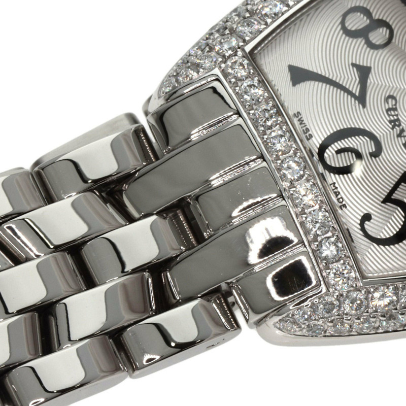 Franck Muller 1752QZ No.1065 Tonneau Curvex 鑽石錶圈腕錶,不鏽鋼/SS,女款-14